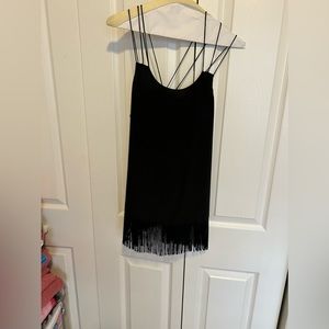 Cami nyc black fringe camisole